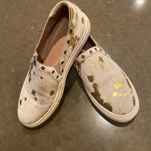 Chocolate Blu Slip Ons “Noella”